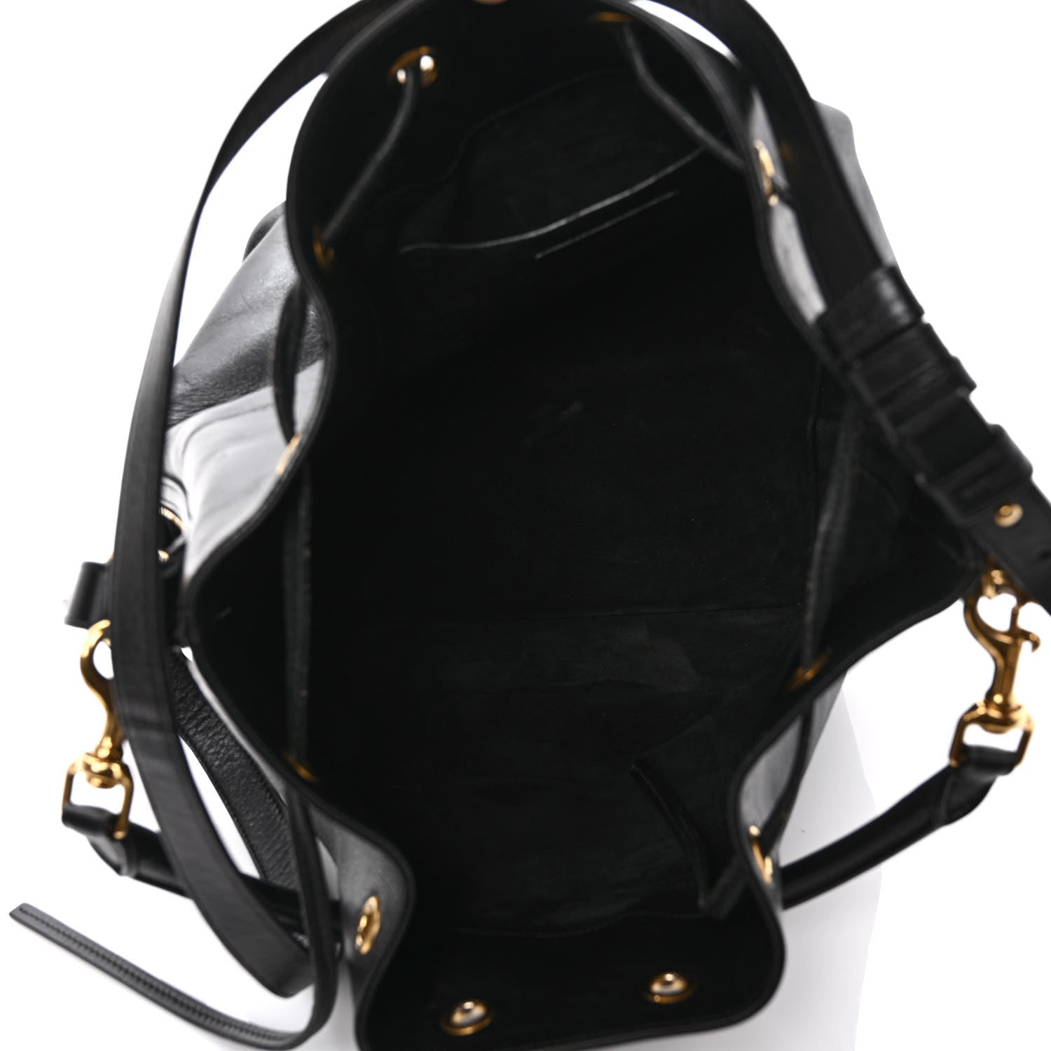 Saint Laurent Calfskin Large Emmanuelle Bucket Bag Black 5 of 17
