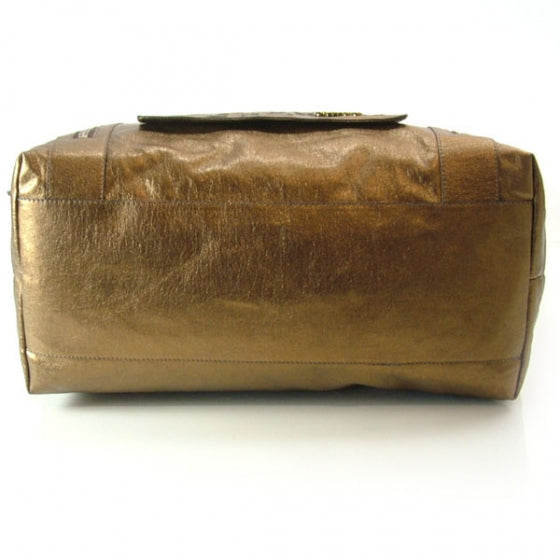 Leather Logo XL Shopper Tote Bronze
