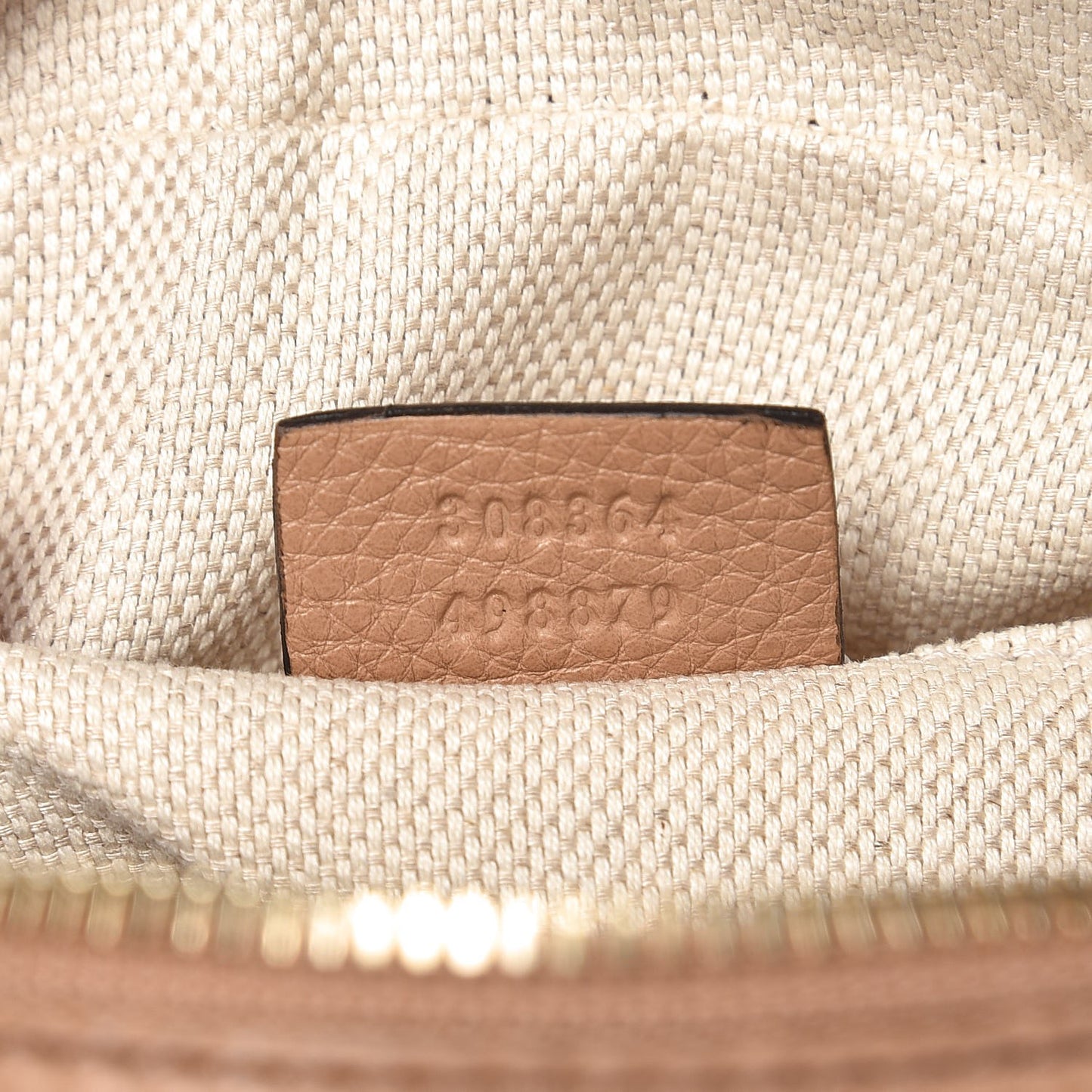 Pebbled Calfskin Small Soho Disco Bag Rose Beige