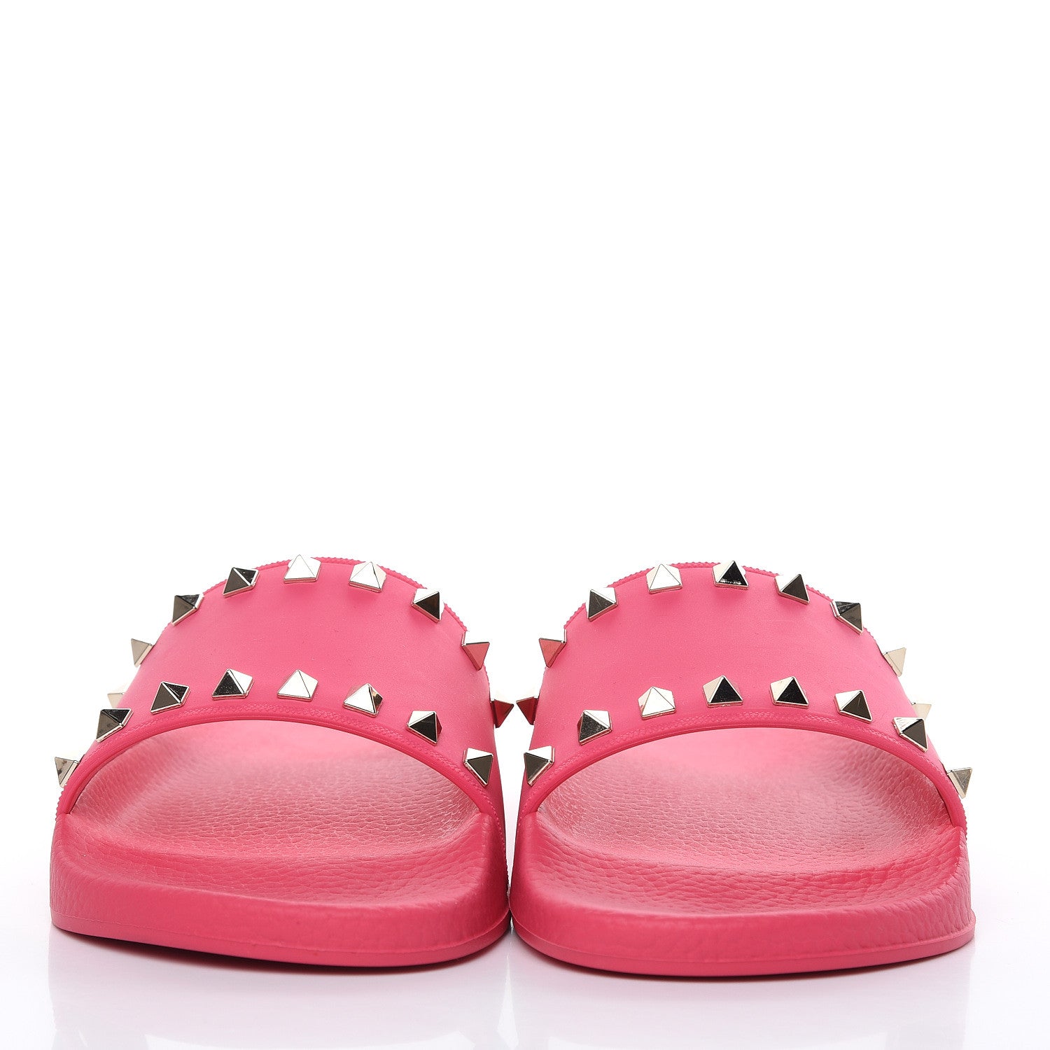 Valentino Garavani Rubber Rockstud Slide Sandals 39 Shadow Pink 2 of 8