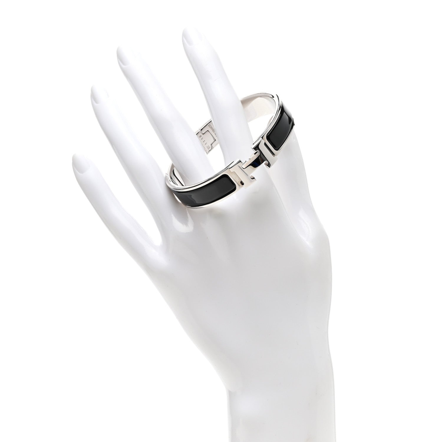 Hermes Enamel Narrow Clic Clac H Bracelet PM Black 2 of 4