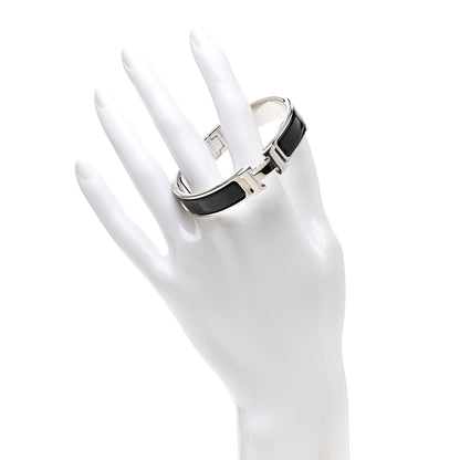 Hermes Enamel Narrow Clic Clac H Bracelet PM Black 2 of 4