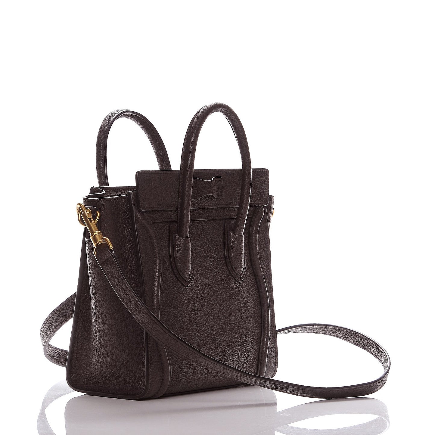 Goatskin Nano Luggage Dark Taupe