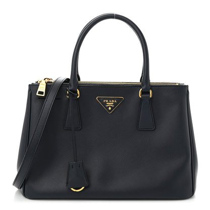 Prada Saffiano Small Galleria Double Zip Tote Baltico 1 of 14