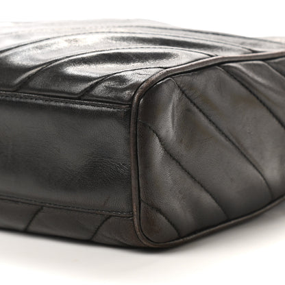 Chanel Lambskin Chevron Quilted Tassel Camera Case Brown 9 of 10
