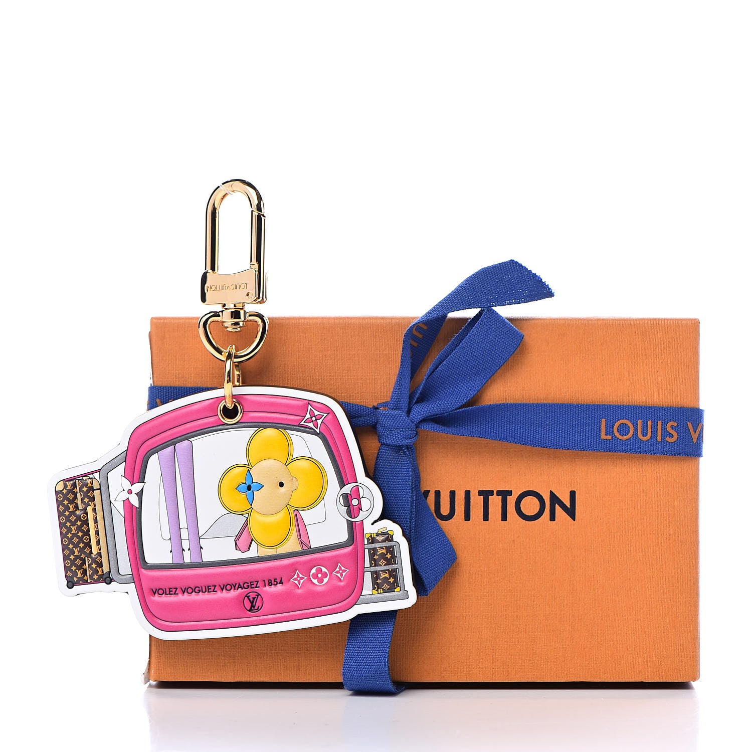 Louis Vuitton Monogram 2019 Christmas Animation Courchevel Bag Charm Key Ring 3 of 3