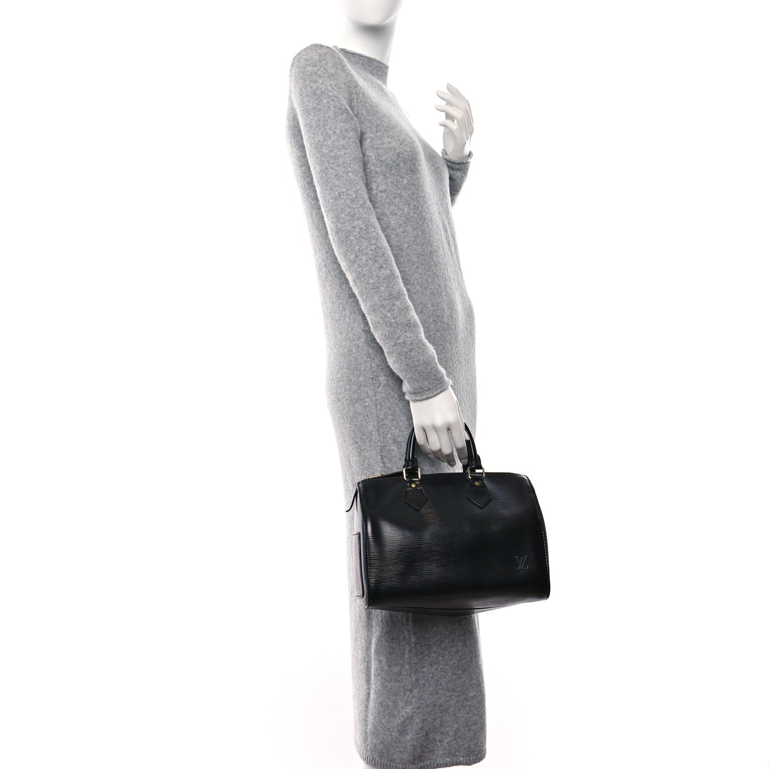 Louis Vuitton Epi Speedy 25 Black 3 of 9