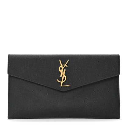 Saint Laurent Grain De Poudre Uptown Pouch Black 1 of 7