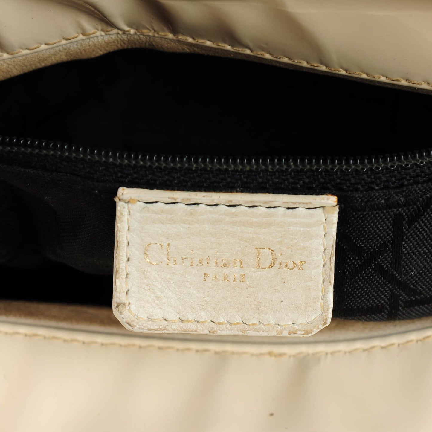 Patent Cannage Medium Lady Dior White