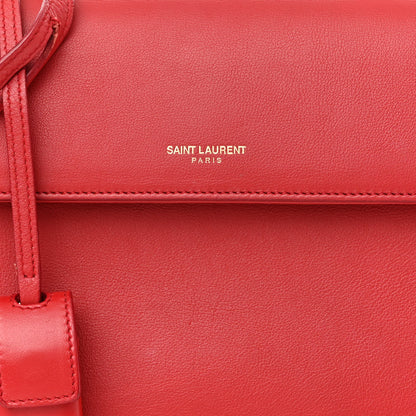 Saint Laurent Grained Calfskin Small Moujik Top Handle Bag Red 7 of 14