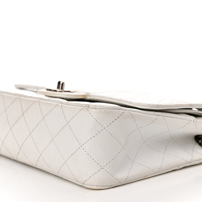 Chanel Caviar Quilted Medium Double Flap Bijoux Chain White 10 of 21