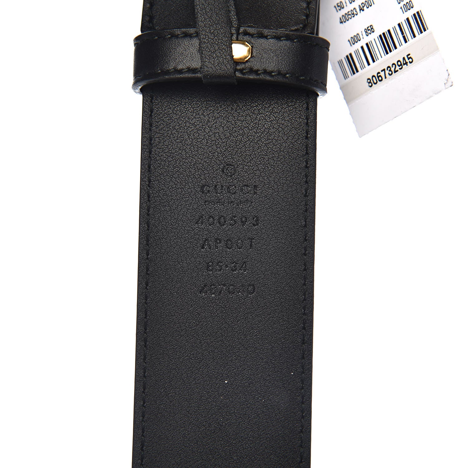 Gucci Calfskin Double G 40mm Belt 85 34 Black 4 of 7