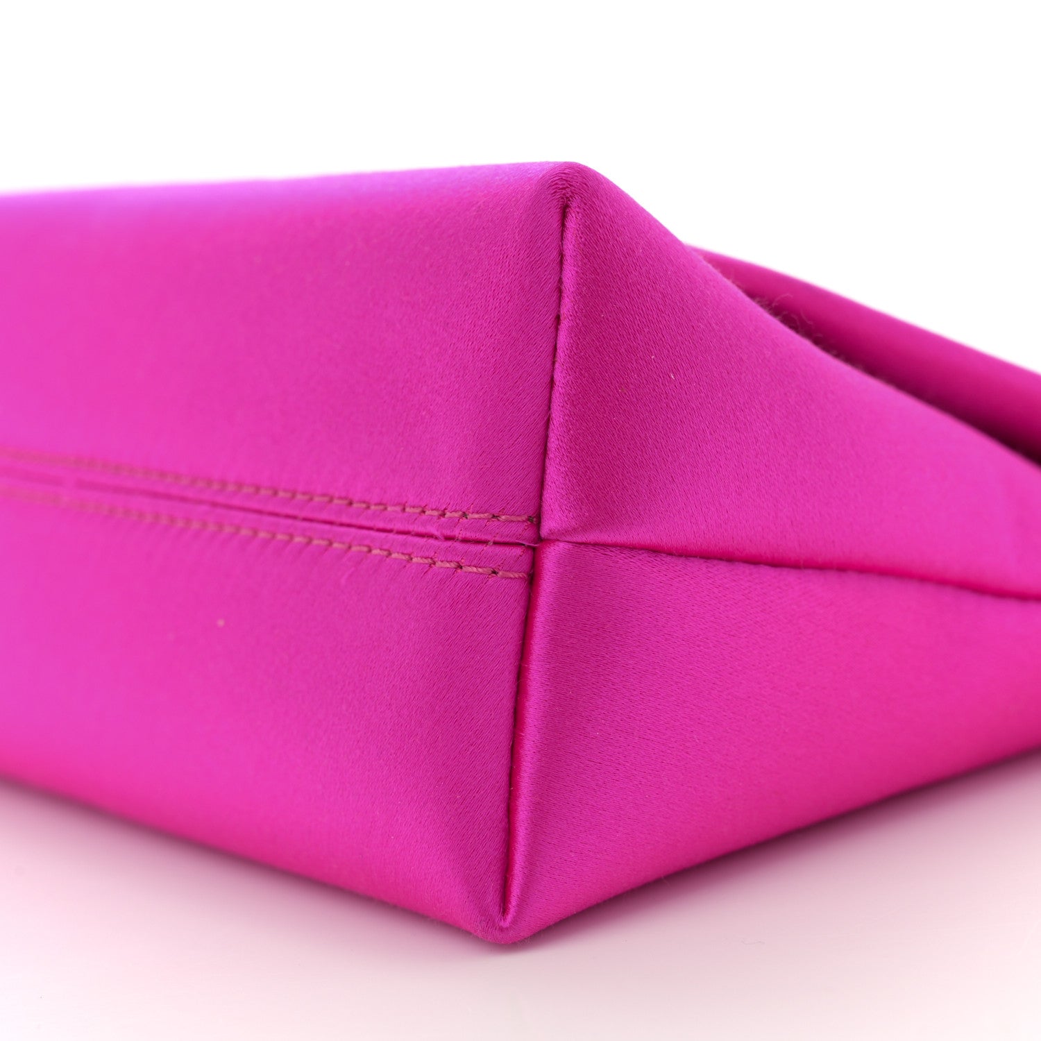 Tom Ford Satin Mini Label Chain Shoulder Bag Hot Pink 10 of 10