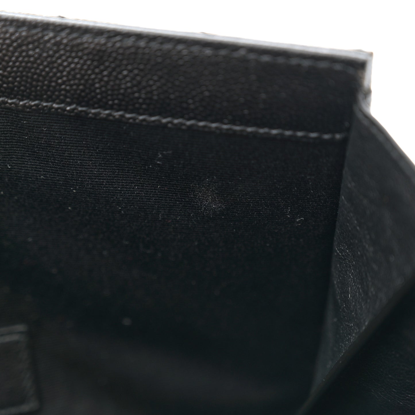 Grain De Poudre Matelasse Chevron Monogram Envelope Clutch Black