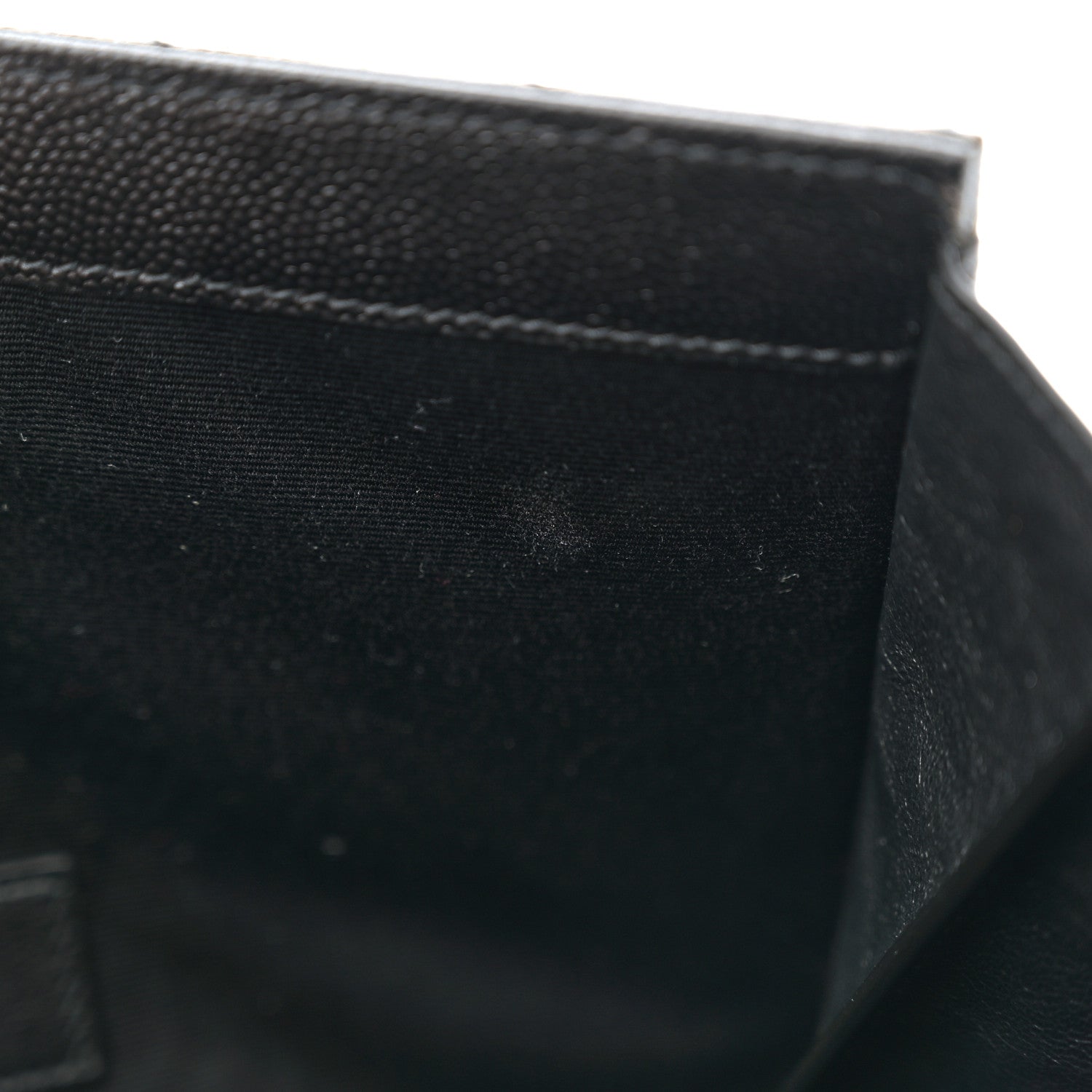 Saint Laurent Grain De Poudre Matelasse Chevron Monogram Envelope Clutch Black 11 of 12