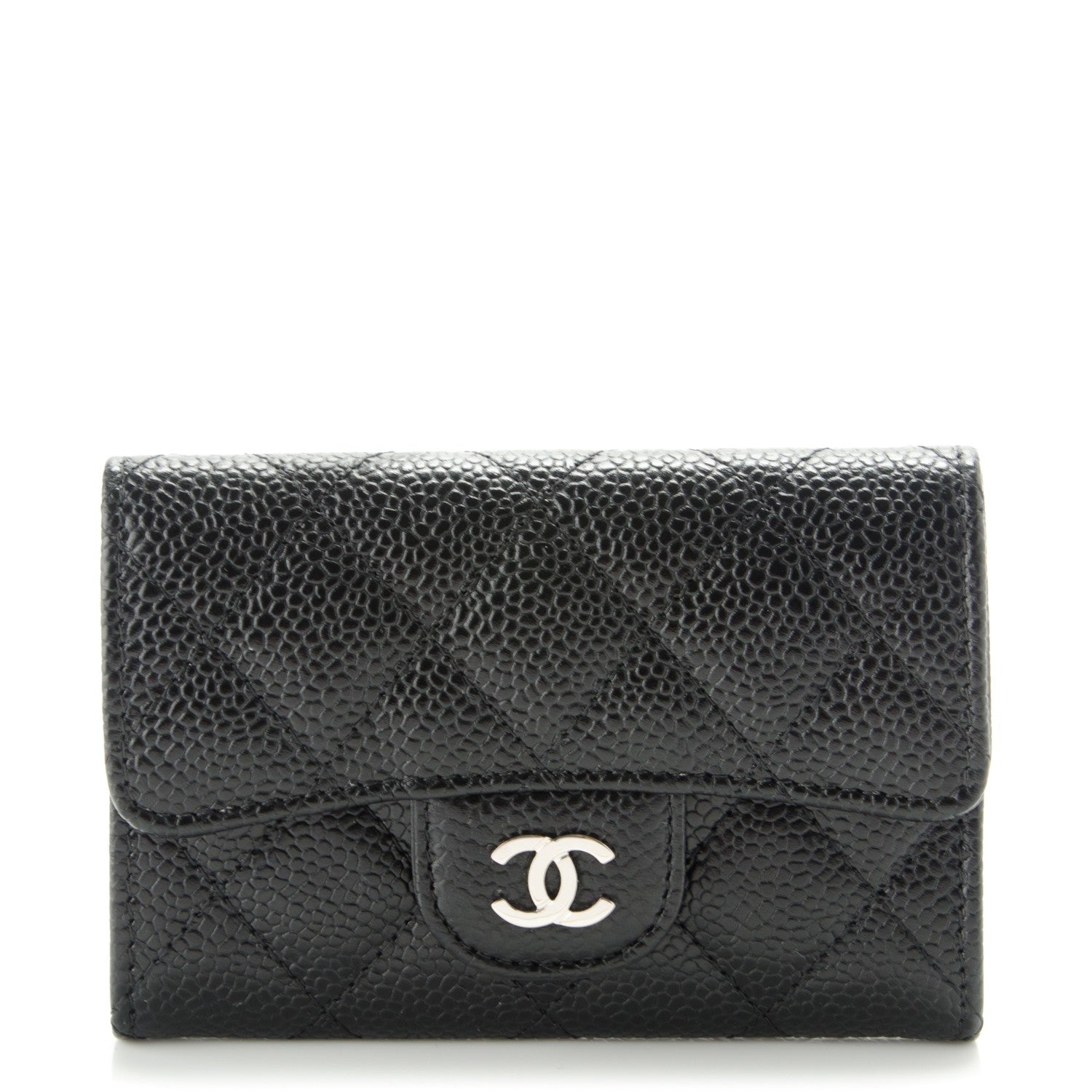 Chanel Caviar Quilted Flap Card Holder Black 1 of 8