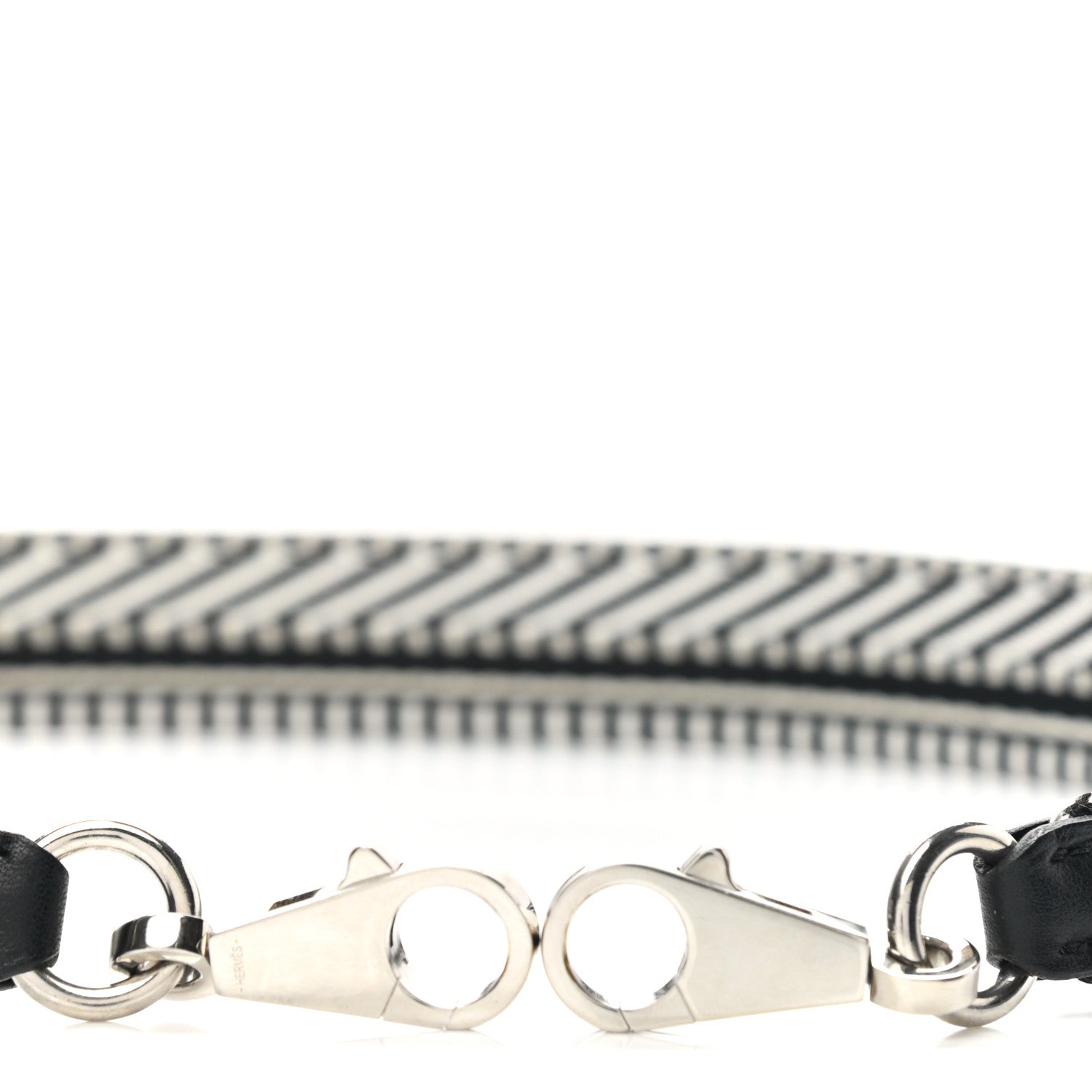 Hermes Toile Swift 25mm Sangle Cavale Shoulder Strap Black Ecru 3 of 6