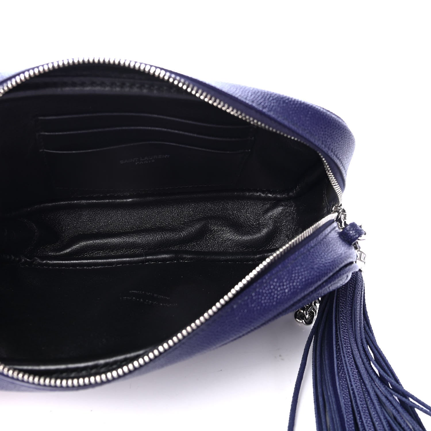 Saint Laurent Grain De Poudre Matelasse Monogram Mini Lou Camera Bag Azure Blue 4 of 4