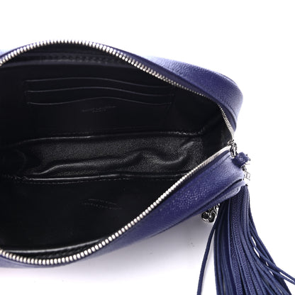 Saint Laurent Grain De Poudre Matelasse Monogram Mini Lou Camera Bag Azure Blue 4 of 4