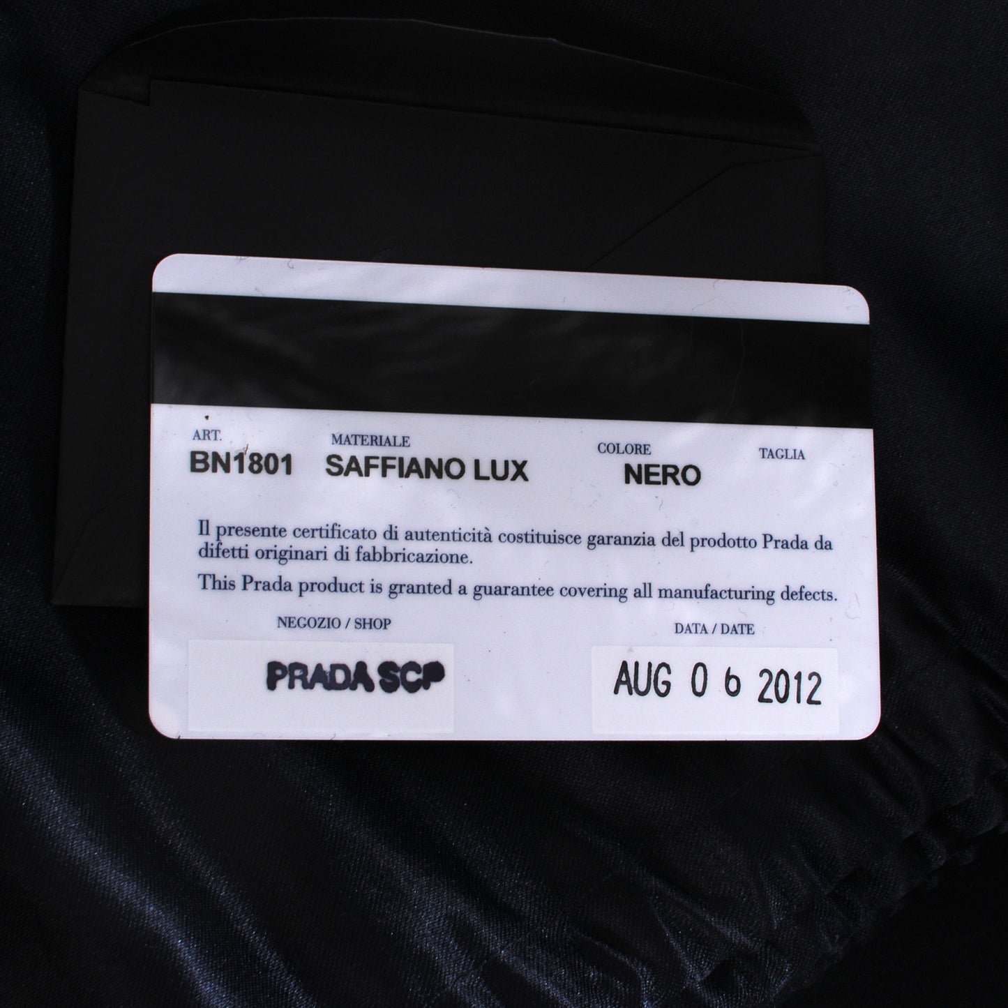 Saffiano Lux Tote Nero Black