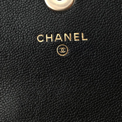 Chanel Caviar Quilted CC Airpods Pro and Phone Case With Chain Black 5 of 9