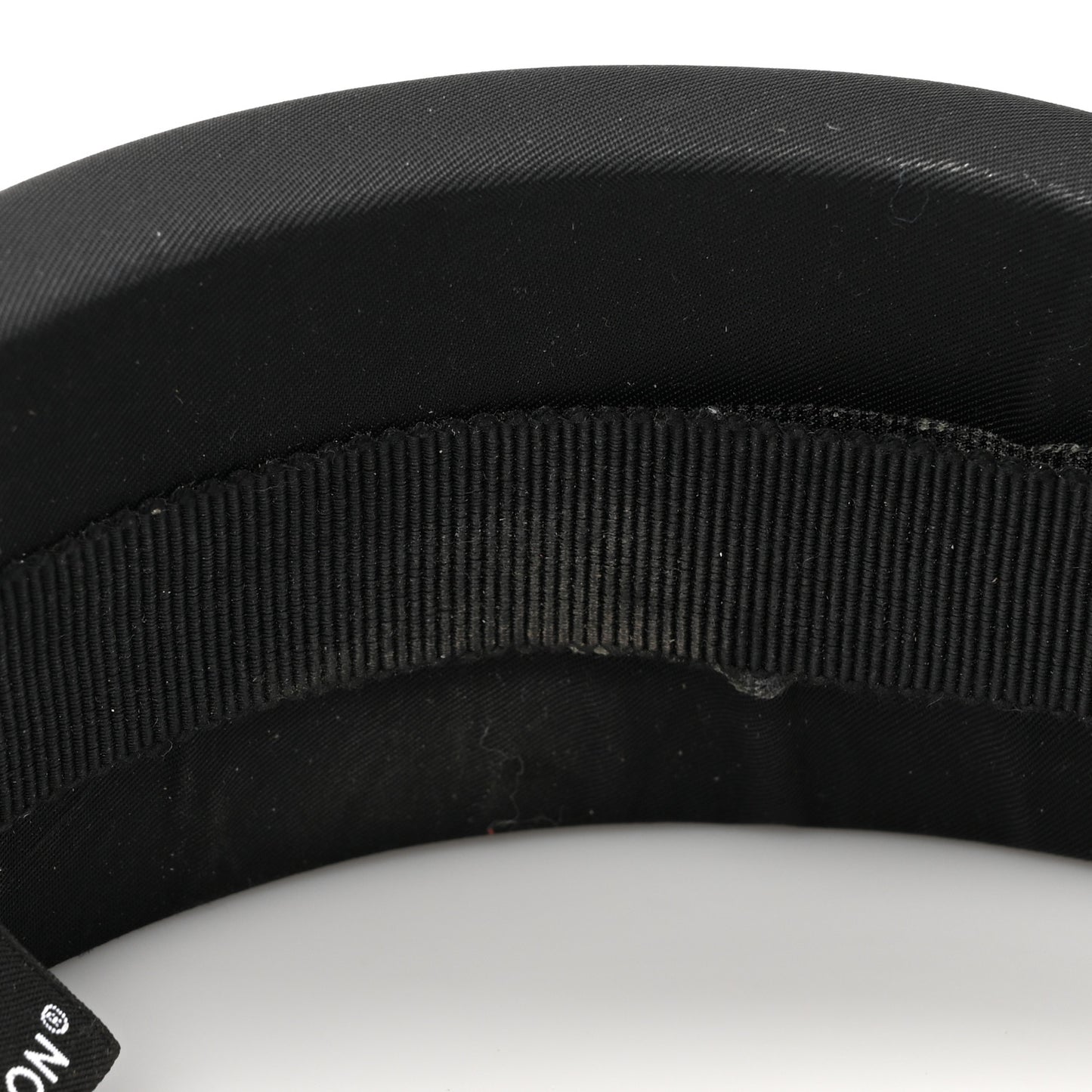 Re-Nylon Metal Triangle Logo Headband Black