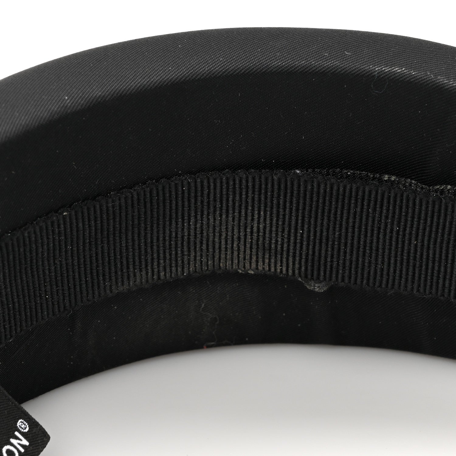 Prada Re-Nylon Metal Triangle Logo Headband Black 7 of 8