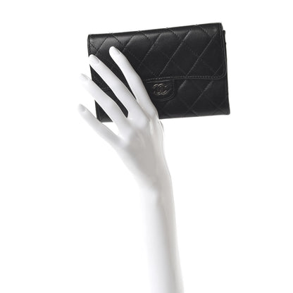 Chanel Lambskin Quilted Small Flap Wallet Black 2 of 10