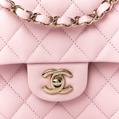 Chanel Caviar Quilted Medium Double Flap Light Pink 9 of 12