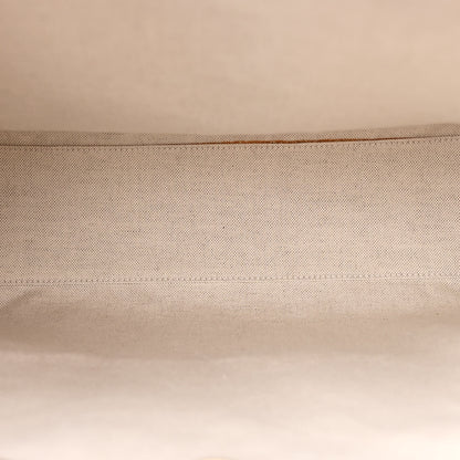 Gucci GG Supreme Monogram Textured Dollar Calfskin Web Medium Retro Interlocking G Vertical Tote Bag Beige Ebony Brown Sugar 5 of 10