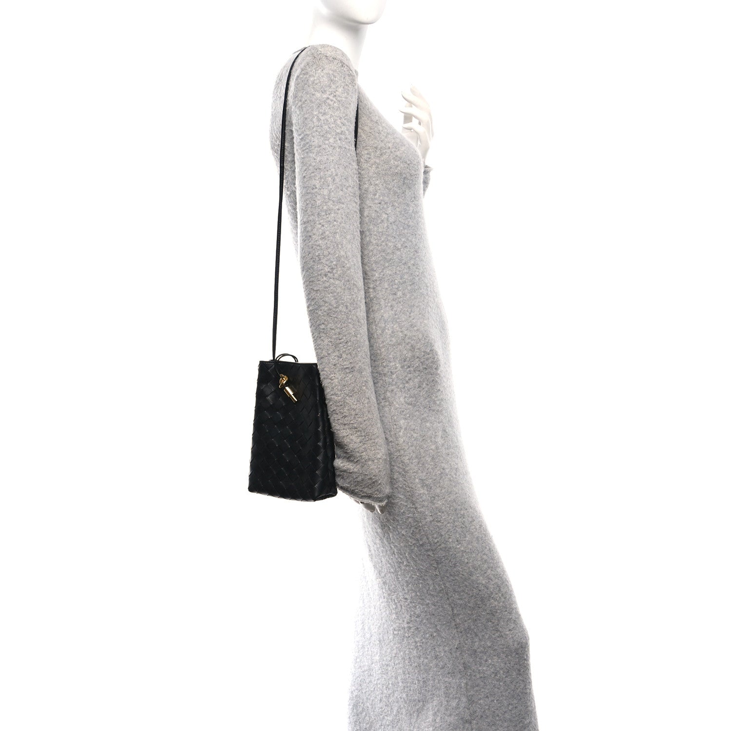 Bottega Veneta Nappa Intrecciato Andiamo Phone Pouch Black 2 of 9