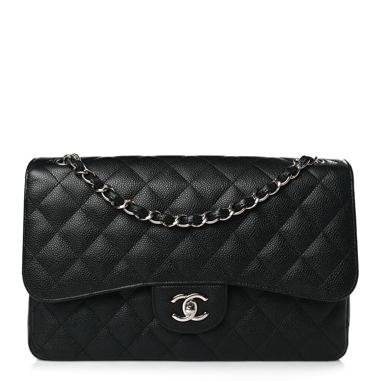 Chanel Caviar Quilted Jumbo Double Flap Black 1 of 9