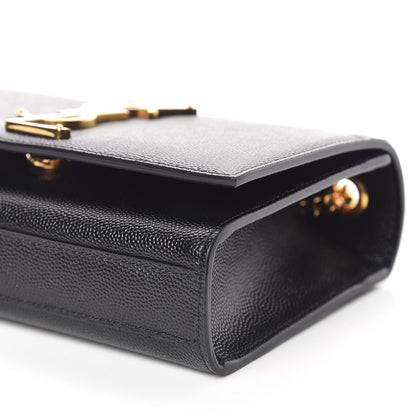 Saint Laurent Grain De Poudre Small Monogram Kate Satchel Black 9 of 9