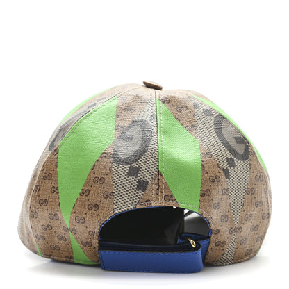 Gucci GG Supreme Monogram Mix Textured Patchwork Rhombus Baseball Hat XL Beige 5 of 9