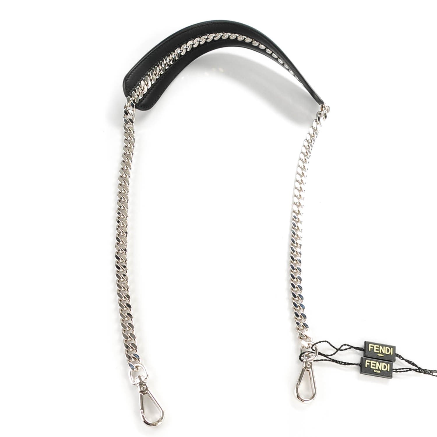 Fendi Calfskin Chain Strap You Black 4 of 5