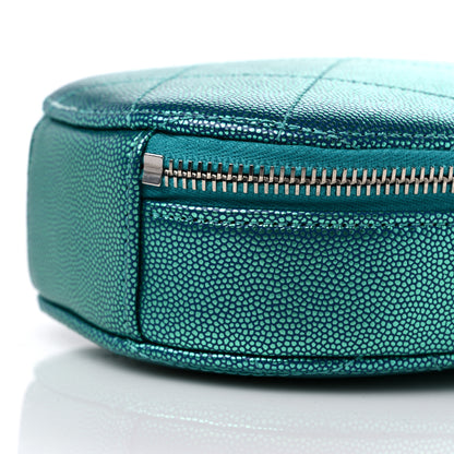 Chanel Metallic Caviar Quilted Camera Case Blue 9 of 11
