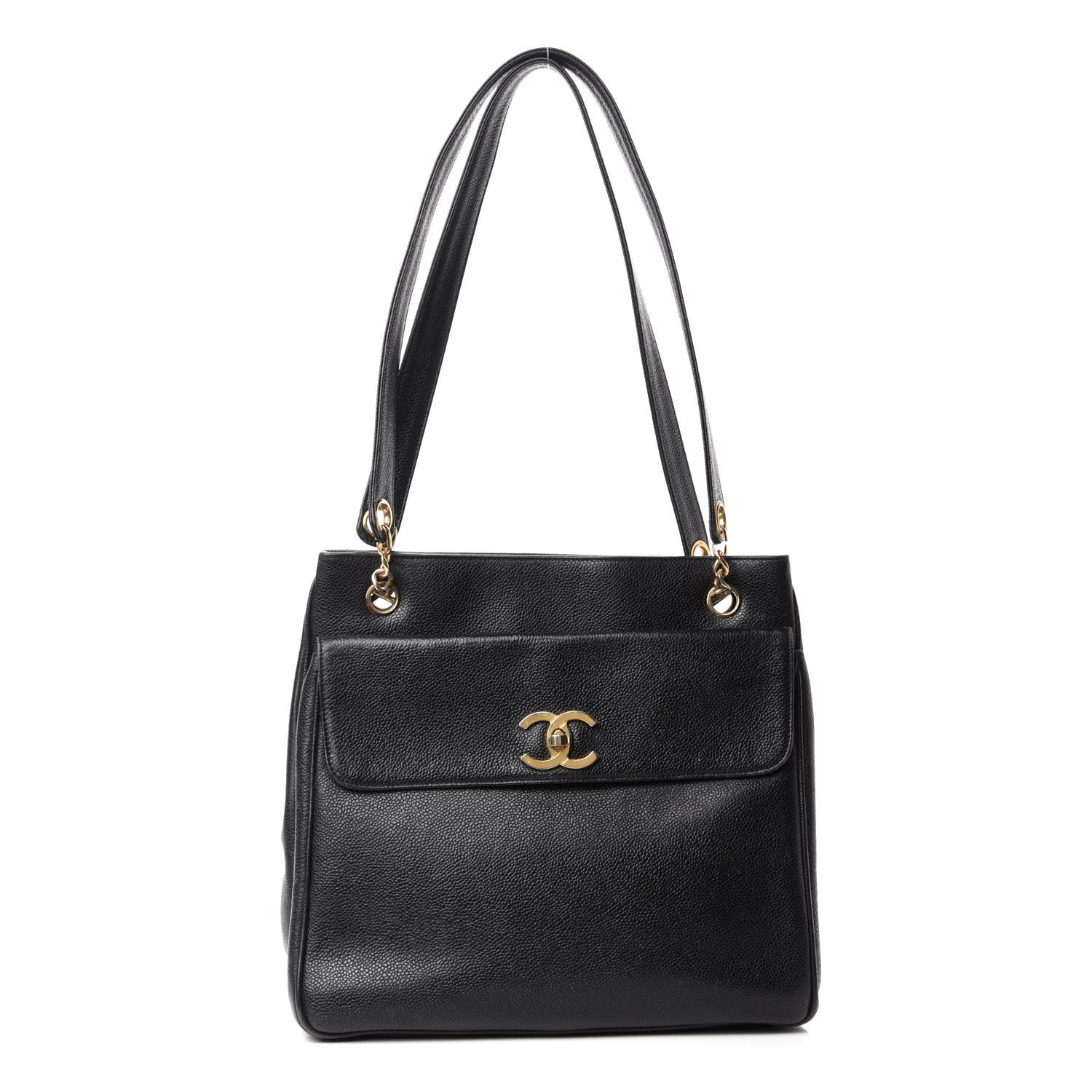Chanel Caviar Flap Shoulder Bag Black 1 of 17