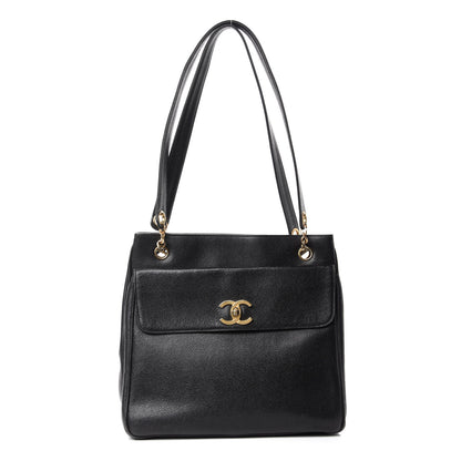 Chanel Caviar Flap Shoulder Bag Black 1 of 17