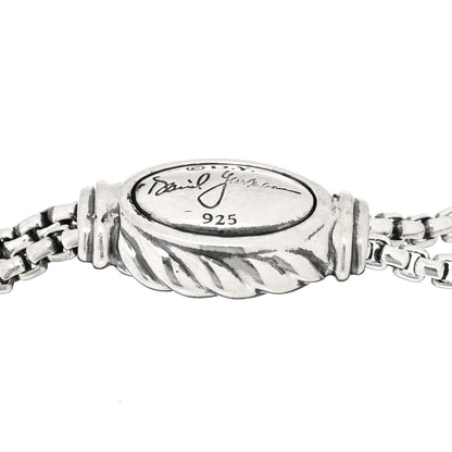 David Yurman Sterling Silver Diamond Five Station Petite Starburst Chain Bracelet 3 of 3