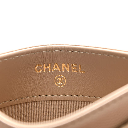 Chanel Caviar Quilted Card Holder Dark Beige 6 of 9