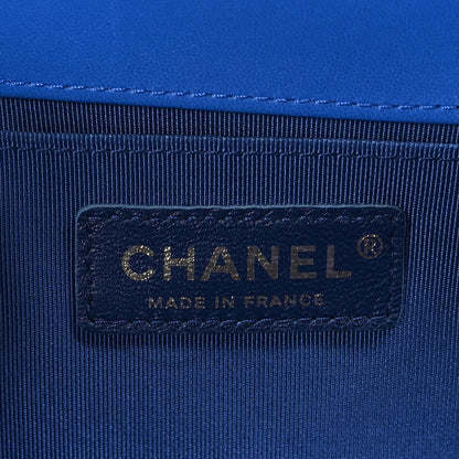 Chanel Lambskin Quilted Medium Boy Flap Blue 6 of 10