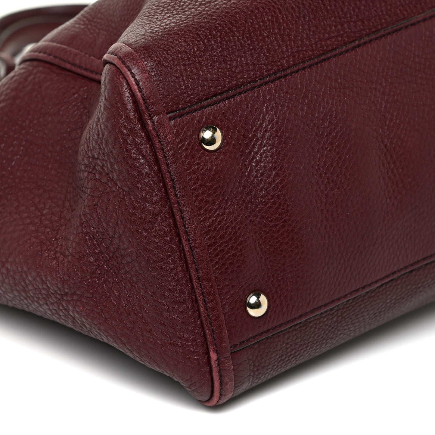 Pebbled Calfskin Medium Soho Shoulder Bag Bordeaux