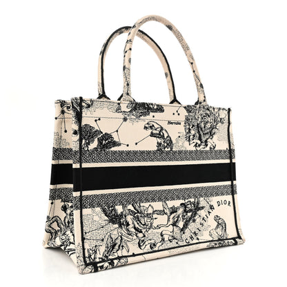 Christian Dior Canvas Zodiac Toile De Jouy Embroidered Medium Book Tote Latte 3 of 10