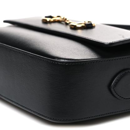 Gucci Textured Calfskin Small Horsebit 1955 Shoulder Bag Black Black 10 of 11