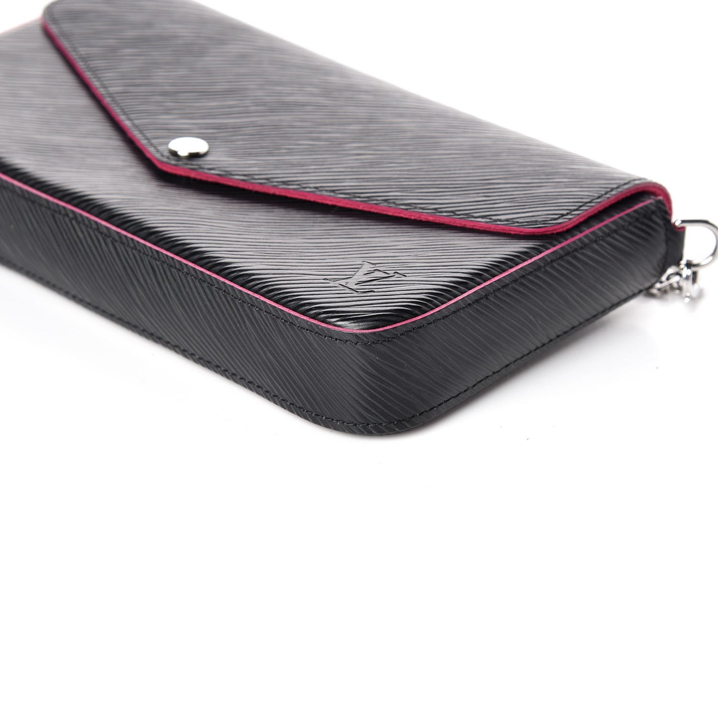 Epi Pochette Felicie Black Hot Pink