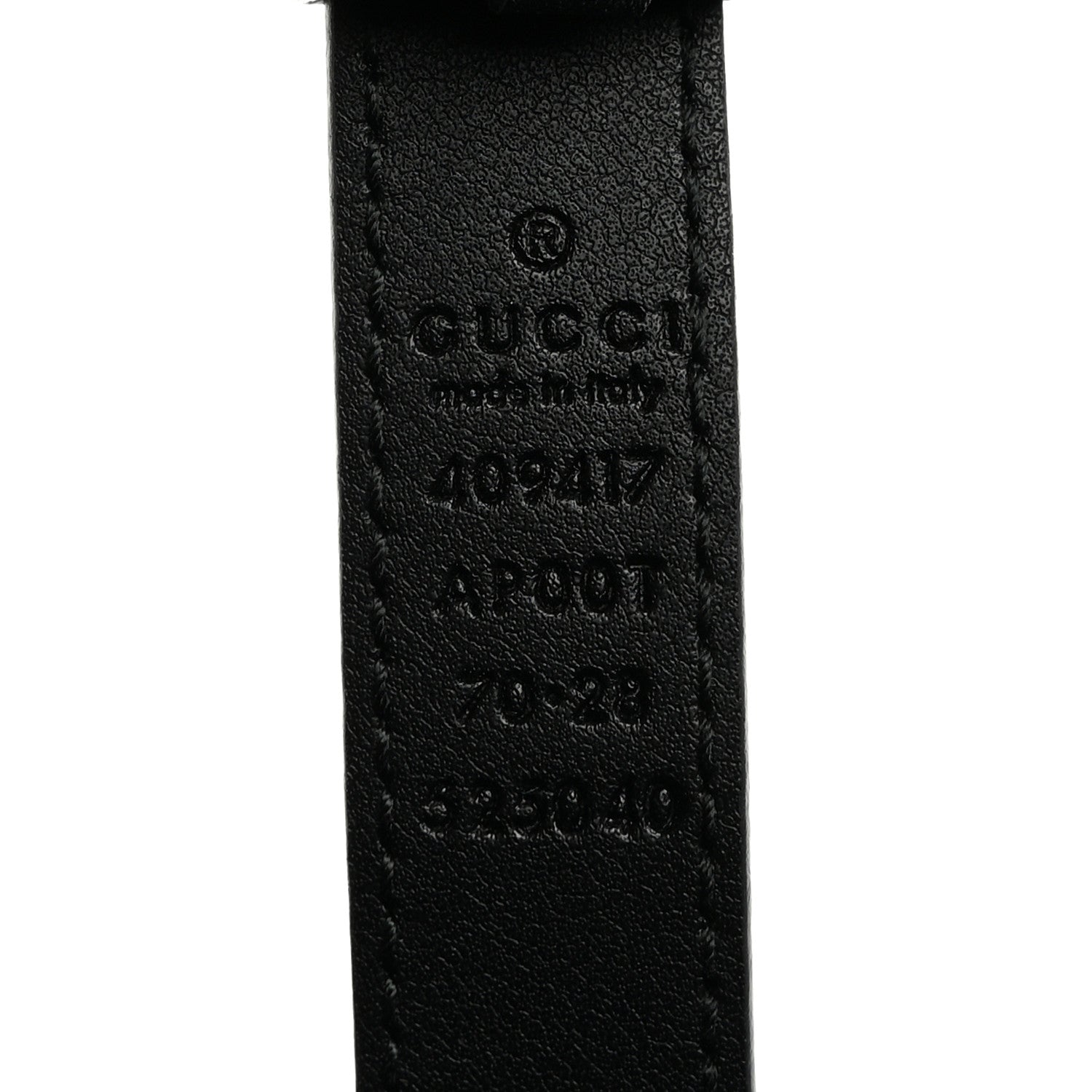 Gucci Calfskin Double G 20mm Belt 70 28 Black 3 of 5