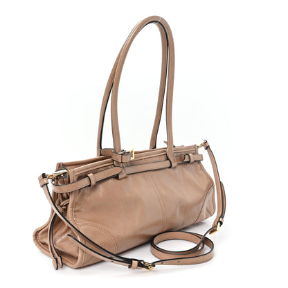 Prada Shiny Nappa Medium Bonnie Shoulder Bag Cameo 3 of 9
