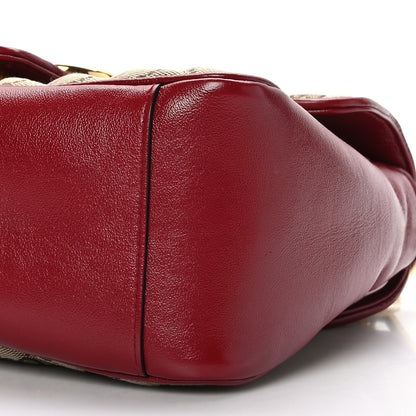 Gucci Monogram Azalea Calfskin Matelasse Diagonal Small GG Marmont Top Handle Shoulder Bag Beige Ebony New Cherry Red 9 of 10