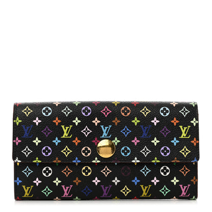 Louis Vuitton Monogram Multicolor Sarah Wallet Black Grenade 1 of 7