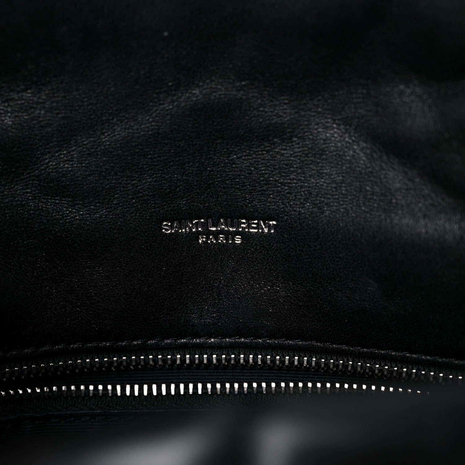 Saint Laurent Lambskin Quilted Small Loulou Puffer Monogram Chain Satchel Black 6 of 14